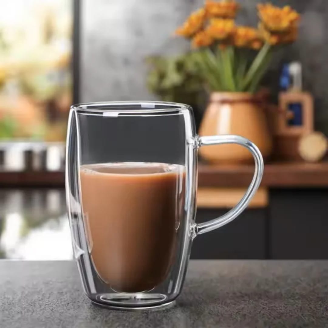 Borocillicate coffee Double sided mug 