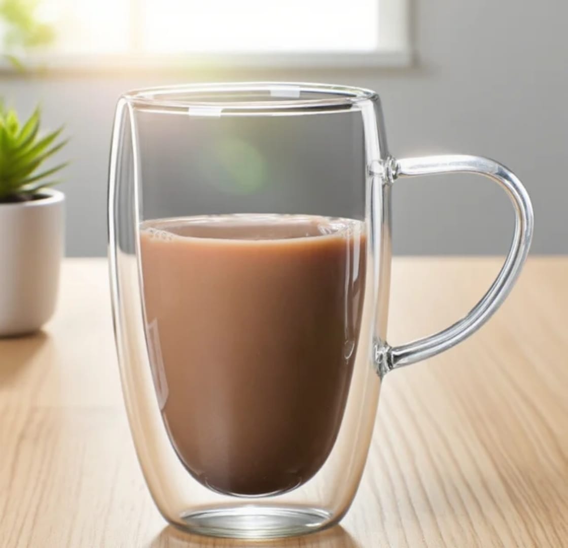 Borocillicate coffee Double sided mug 