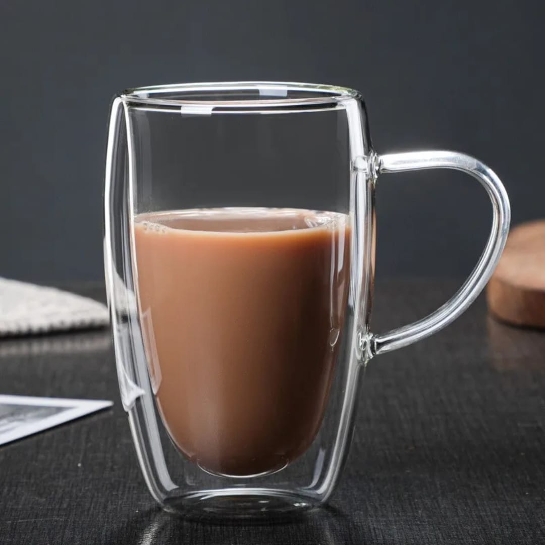 Borocillicate coffee Double sided mug 