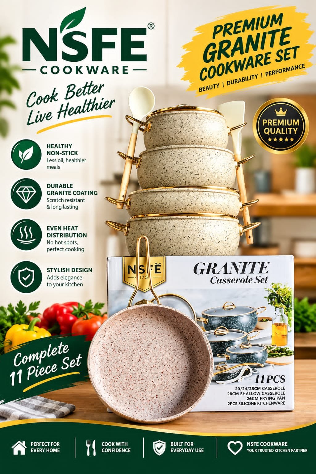 NSFE COOKWARE COLOUR CREAM