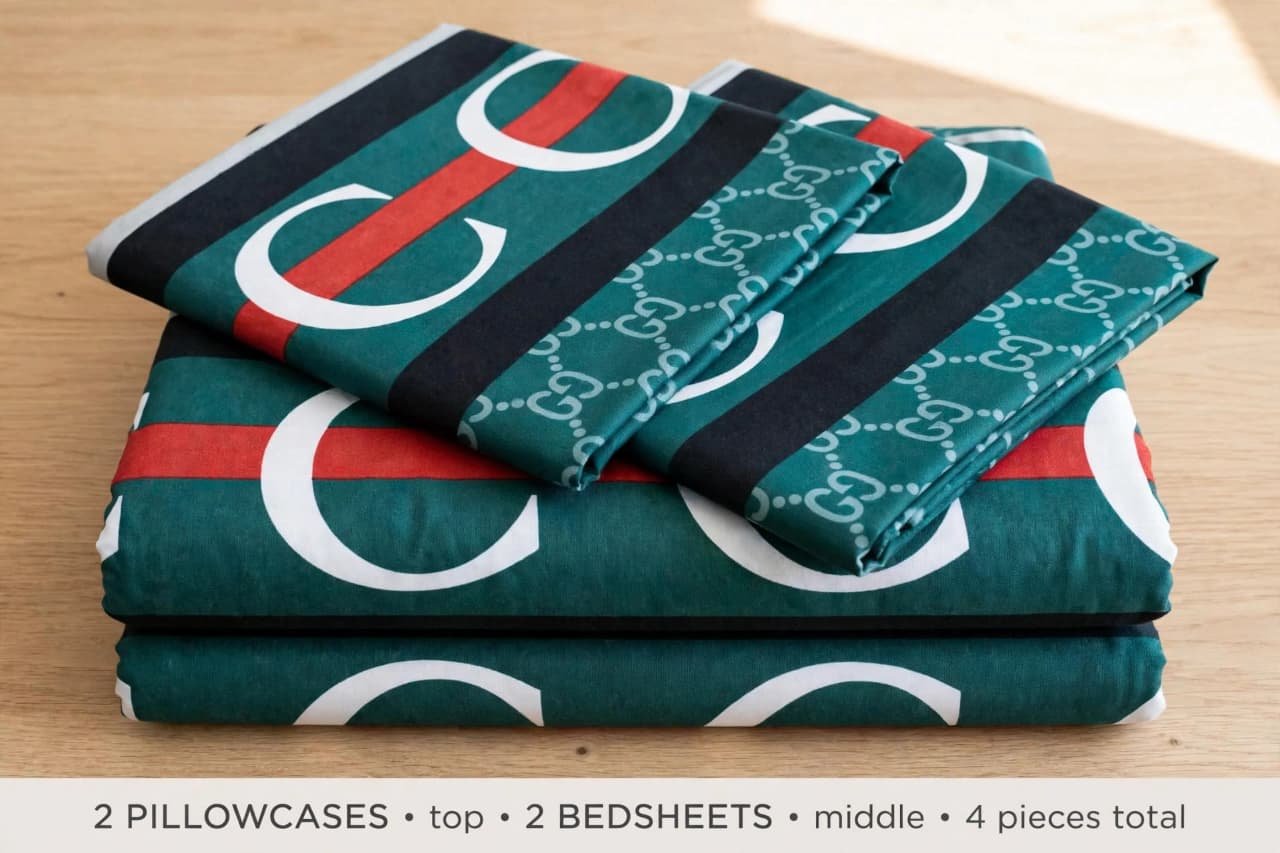 4 pc bedsheet  ◼️2 pcs bedsheet  ◼️2 pillow *cases  ◼️ *6×7*