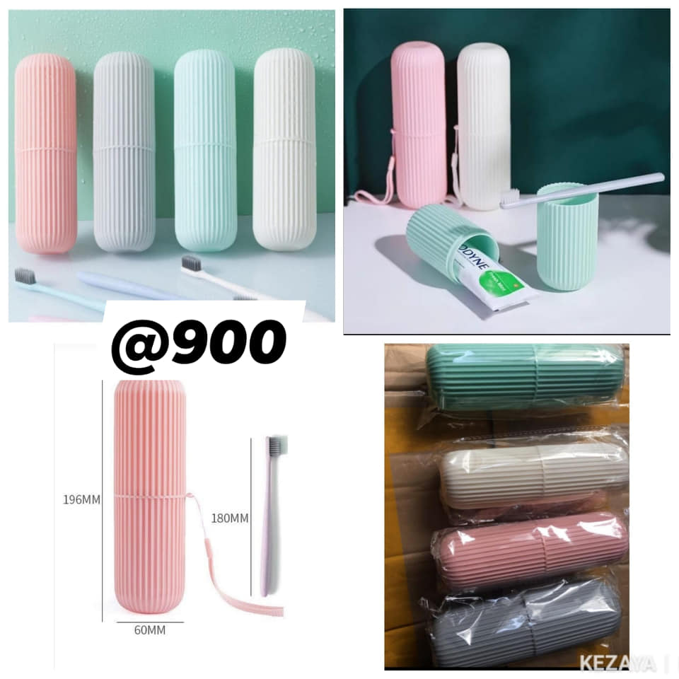 Traveling toothpaste and toothbrush holder