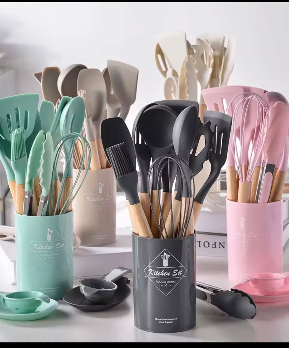 11pc silicone cooking tool set